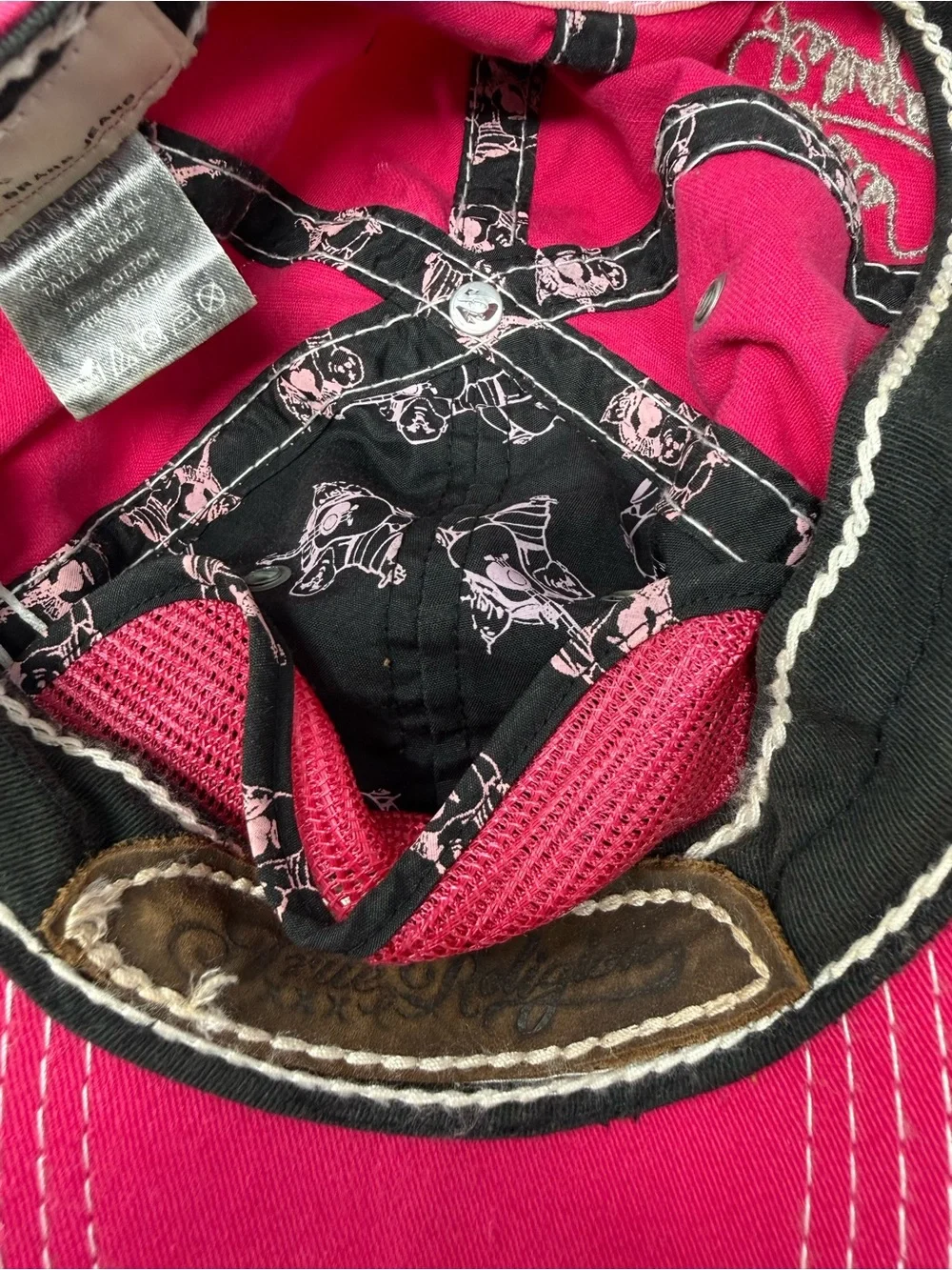 Vintage True Religion Distressed Embroidered Horseshoe Logo  Cap One Size